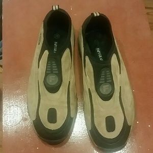 Faps Outdoor Gear Tan & Black Leather Slipon Shoes